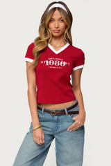 Santa Monica V Neck T Shirt