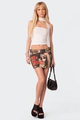 Bria Two Piece Mesh Scarf Top