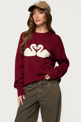 Swan Oversized Knit Sweater