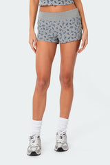 Wildflower Waffle Low Rise Micro Shorts