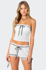 Ribbon Eyelet Corset
