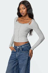 Josi Layered Ribbed Top