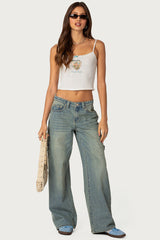 Divine Hearts Pointelle Tank Top