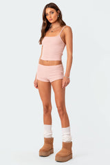 Ella Waffle Micro Shorts