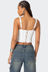 Garden Girl Ribbon Eyelet Corset
